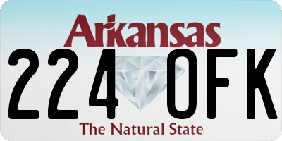 AR license plate 224OFK