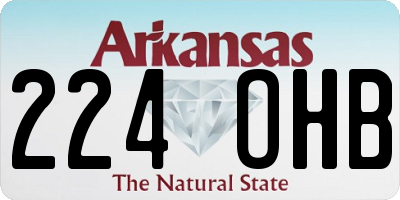 AR license plate 224OHB