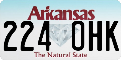 AR license plate 224OHK