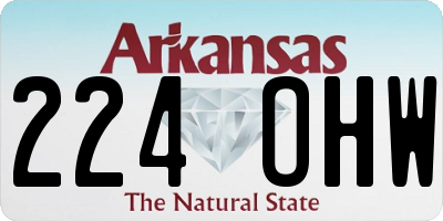 AR license plate 224OHW