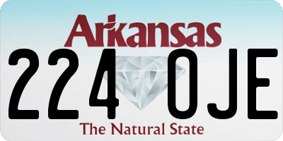 AR license plate 224OJE
