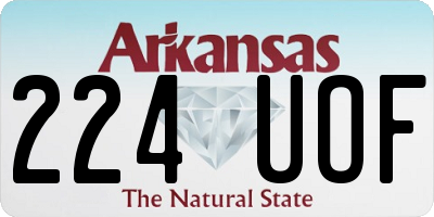 AR license plate 224UOF