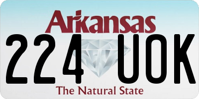 AR license plate 224UOK