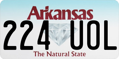 AR license plate 224UOL
