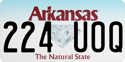 AR license plate 224UOQ