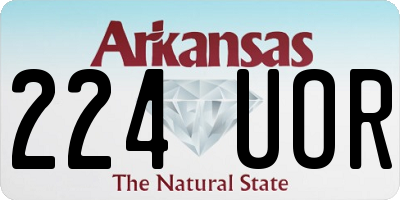 AR license plate 224UOR