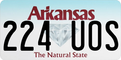 AR license plate 224UOS