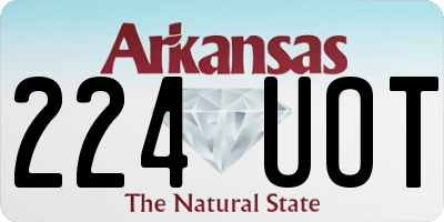 AR license plate 224UOT