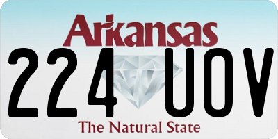 AR license plate 224UOV