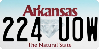 AR license plate 224UOW