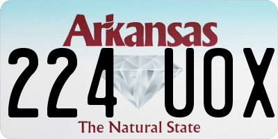 AR license plate 224UOX