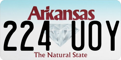 AR license plate 224UOY