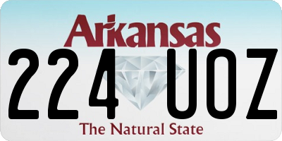 AR license plate 224UOZ