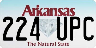 AR license plate 224UPC