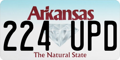 AR license plate 224UPD