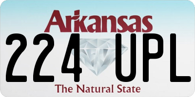 AR license plate 224UPL