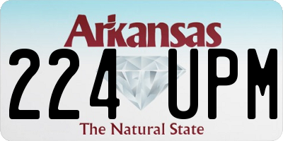 AR license plate 224UPM