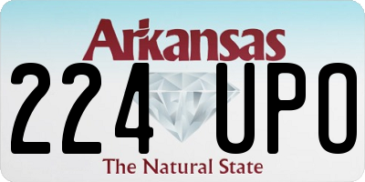 AR license plate 224UPO