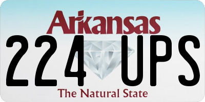 AR license plate 224UPS
