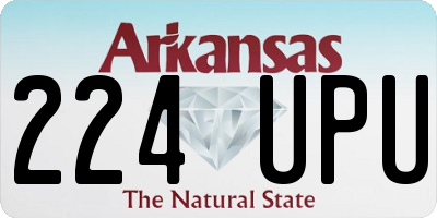 AR license plate 224UPU