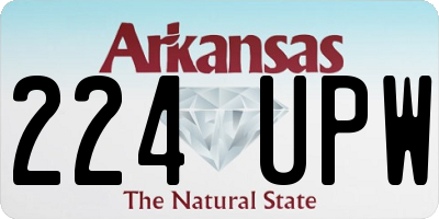 AR license plate 224UPW