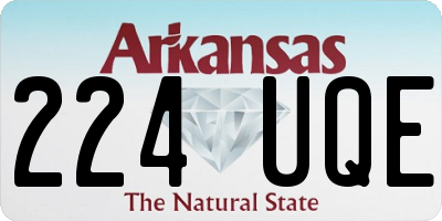 AR license plate 224UQE