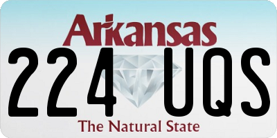 AR license plate 224UQS