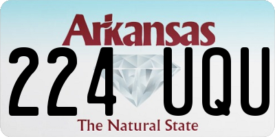 AR license plate 224UQU