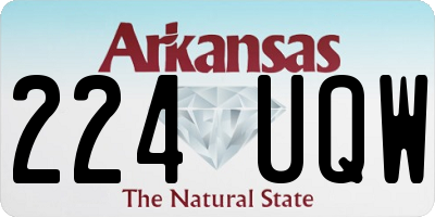 AR license plate 224UQW