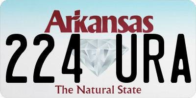 AR license plate 224URA
