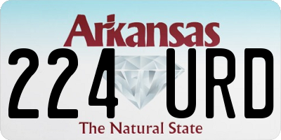 AR license plate 224URD