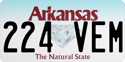 AR license plate 224VEM
