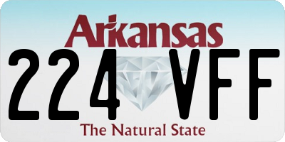 AR license plate 224VFF