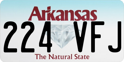 AR license plate 224VFJ