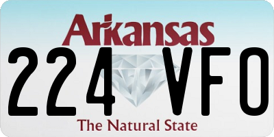 AR license plate 224VFO