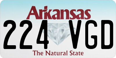 AR license plate 224VGD