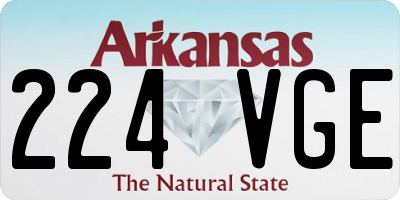 AR license plate 224VGE