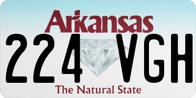 AR license plate 224VGH