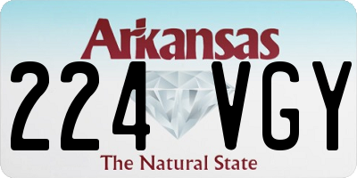 AR license plate 224VGY