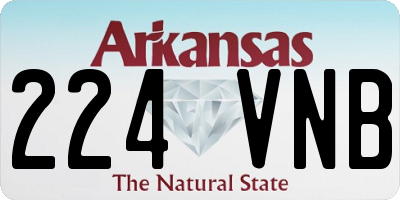 AR license plate 224VNB