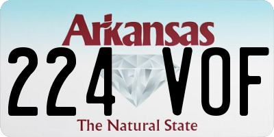 AR license plate 224VOF