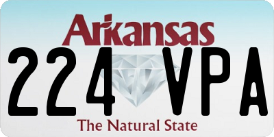 AR license plate 224VPA