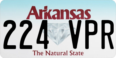 AR license plate 224VPR