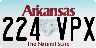 AR license plate 224VPX