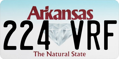 AR license plate 224VRF
