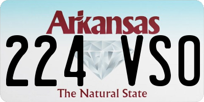 AR license plate 224VSO