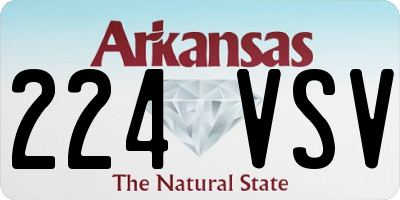 AR license plate 224VSV