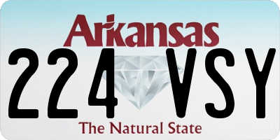 AR license plate 224VSY