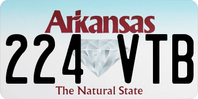 AR license plate 224VTB