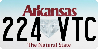 AR license plate 224VTC